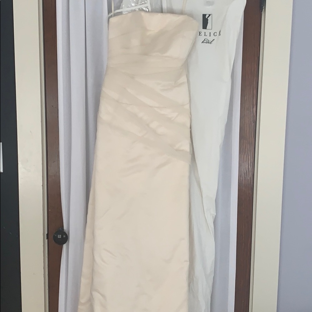 Silk wedding gown
